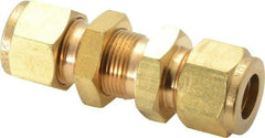 Ham-Let - 1/2" OD, Brass Bulkhead Union - Comp x Comp Ends - Benchmark Tooling