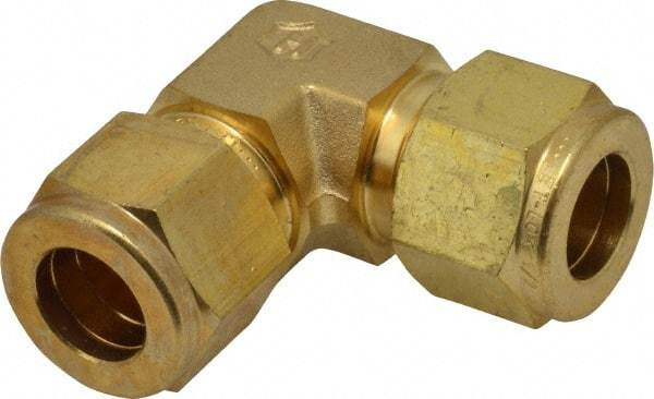 Ham-Let - 1/2" OD, Brass Union Elbow - Comp x Comp Ends - Benchmark Tooling