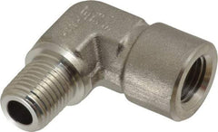 Ham-Let - 1/4" Grade 316 Stainless Steel Pipe 90° Street Elbow - FNPT x MNPT End Connections, 6,200 psi - Benchmark Tooling