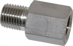 Ham-Let - 1/4" Grade 316 Stainless Steel Pipe Adapter - FNPT x MNPT End Connections, 6,200 psi - Benchmark Tooling