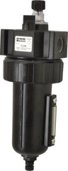 Parker - 1/2" NPT, 250 Max psi Standard Mist Lubricator - Metal Bowl with Sight Glass, Zinc Body, 90 CFM, 175°F Max Temp, 3.24" Wide x 9.27" High - Benchmark Tooling