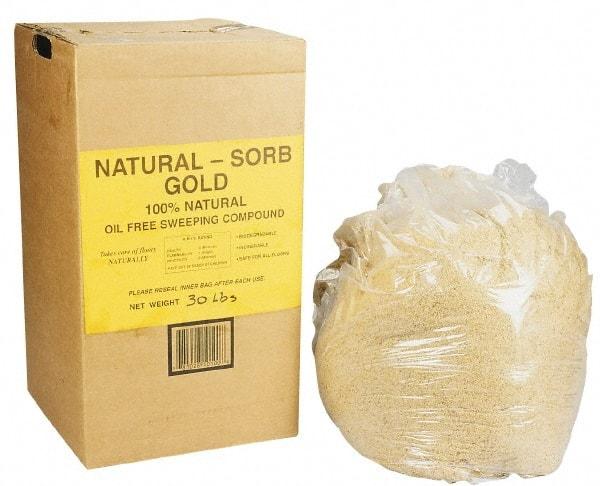 PRO-SOURCE - 30 Lbs. Natural Gold Sweeping Compound Floor - Use on Asphalt, Linoleum and Tile - Benchmark Tooling