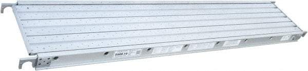 Werner - 7' Long x 19-1/16" Wide Deck for Steel Scaffolds - 75 Lb Load Limit - Benchmark Tooling