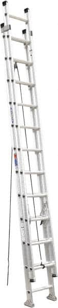 Werner - 24' High, Type IA Rating, Aluminum Extension Ladder - 300 Lb Capacity, 21' Working Length - Benchmark Tooling