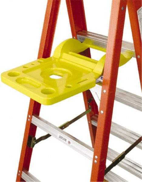 Werner - Plastic Molded Pail Ladder Shelf - For Use with 6000 & 6200 Series Stepladders - Benchmark Tooling