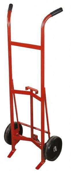 Made in USA - 30 & 55 Gal Drum Hand Truck - 25-1/2" Wide x 59" High, 2 Wheels - Benchmark Tooling