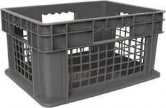 Akro-Mils - 0.89 Cu Ft, 83 Lb Load Capacity Gray Polyethylene Tote Container - Stacking, 15.8" Long x 11.8" Wide x 8.3" High - Benchmark Tooling