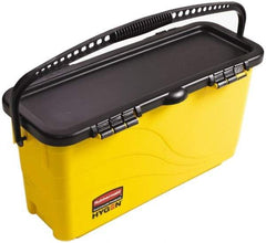 Rubbermaid - Plastic Bucket - 23.88" Long x 13.63" High x 9-1/2" Wide, Yellow - Benchmark Tooling