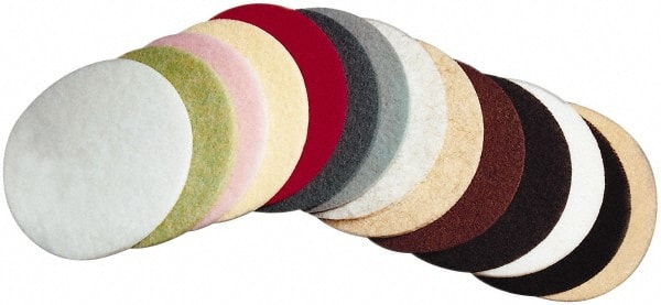 Ability One - Floor Pads, Bonnets & Screens; Type: Polishing Pad ; Application: Floors ; Pad Length: 13 ; Pad Color: White ; Material: Non-Woven ; Grit Grade: Medium - Exact Industrial Supply