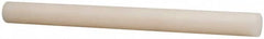 Made in USA - 8' Long, 1/4" Diam, PVDF / KYNAR Plastic Rod - ±0.2" Length Tolerance, +0.020/- 0.000" Diam Tolerance, Shore D-72 Hardness, Natural (Color) - Benchmark Tooling