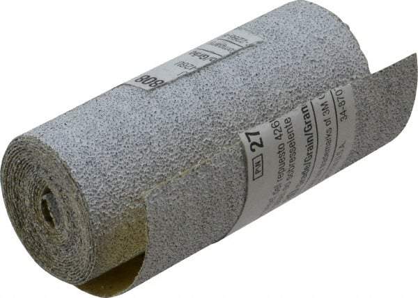 3M - 80 Grit, Silicon Carbide Adhesive Backed Sanding Sheets - Refill Pad Roll, 2-1/2" x 45", Medium Grade, A Weighted Backing - Benchmark Tooling