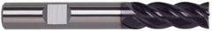Guhring - 1/2", 2" LOC, 1/2" Shank Diam, 4-1/2" OAL, 4 Flute, Solid Carbide Square End Mill - Single End, FIREX Finish, Spiral Flute, Variable° Helix, Centercutting, Right Hand Cut, Right Hand Flute, Series 4250 - Benchmark Tooling