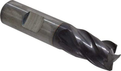 Guhring - 5/8", 3/4" LOC, 5/8" Shank Diam, 3" OAL, 4 Flute, Solid Carbide Square End Mill - Single End, FIREX Finish, Spiral Flute, 35/38° Helix, Centercutting, Right Hand Cut, Right Hand Flute, Series 3099 - Benchmark Tooling