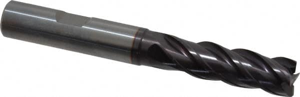 Guhring - 12mm, 36mm LOC, 12mm Shank Diam, 93mm OAL, 4 Flute, Solid Carbide Square End Mill - Benchmark Tooling