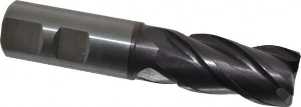 Guhring - 25mm, 45mm LOC, 25mm Shank Diam, 121mm OAL, 4 Flute, Solid Carbide Square End Mill - Benchmark Tooling