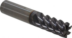 Guhring - 5/8", 1-1/4" LOC, 5/8" Shank Diam, 3-1/2" OAL, 6 Flute, Solid Carbide Square End Mill - Single End, FIREX Finish, Spiral Flute, 45° Helix, Centercutting, Right Hand Cut, Right Hand Flute, Series 3179 - Benchmark Tooling