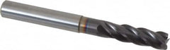 Guhring - 8mm, 24mm LOC, 8mm Shank Diam, 75mm OAL, 4 Flute, Solid Carbide Square End Mill - Single End, FIREX Finish, Spiral Flute, 35/38° Helix, Centercutting, Right Hand Cut, Right Hand Flute, Series 3839 - Benchmark Tooling