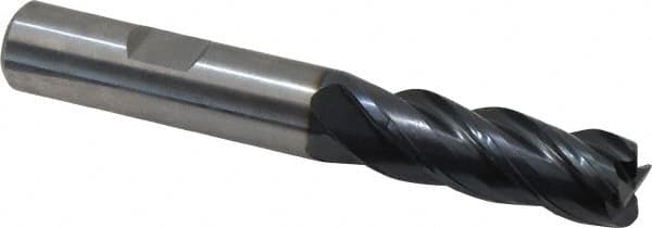 Guhring - 1/2", 4 Flute, Single End, Solid Carbide, 1/16" Corner Radius End Mill - 3-1/2" OAL, 35/38° Helix, Right Hand Flute, 1-1/4" LOC, Right Hand Cut - Benchmark Tooling