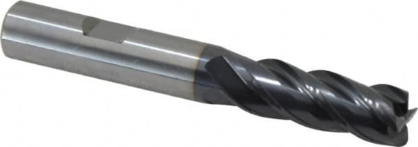 Guhring - 1/2", 4 Flute, Single End, Solid Carbide, 0.04" Corner Radius End Mill - 3-1/2" OAL, 35/38° Helix, Right Hand Flute, 1-1/4" LOC, Right Hand Cut - Benchmark Tooling