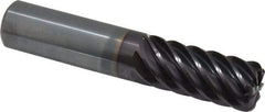 Guhring - 3/4", 8 Flute, Single End, Solid Carbide, 1/8" Corner Radius End Mill - 4" OAL, 45° Helix, Right Hand Flute, 1-1/2" LOC, Right Hand Cut - Benchmark Tooling