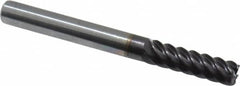 Guhring - 1/4", 6 Flute, Single End, Solid Carbide, 0.031" Corner Radius End Mill - 2-1/2" OAL, 45° Helix, Right Hand Flute, 3/4" LOC, Right Hand Cut - Benchmark Tooling