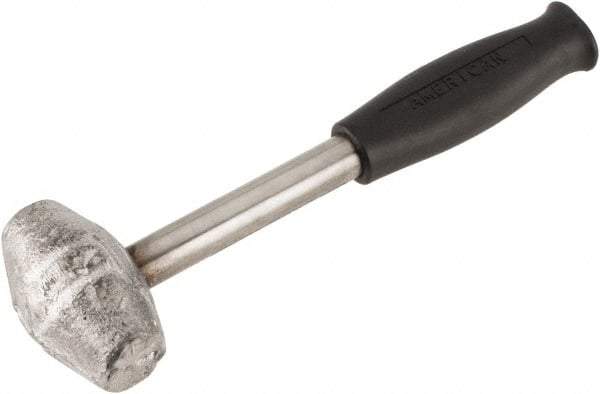 American Hammer - 3 Lb Head 1-1/4" Face Lead Alloy Hammer - 10" OAL, Steel Handle with Grip - Benchmark Tooling