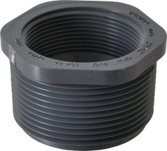 Value Collection - 2-1/2 x 2" PVC Plastic Pipe Reducer Bushing - Schedule 80, MIPT x FIPT End Connections - Benchmark Tooling
