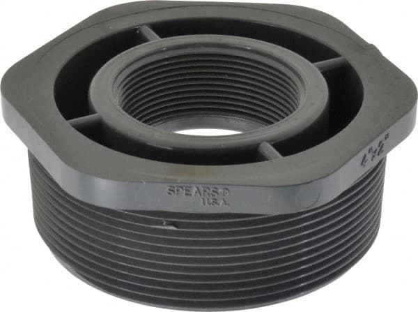 Value Collection - 4 x 2" PVC Plastic Pipe Reducer Bushing - Schedule 80, MIPT x FIPT End Connections - Benchmark Tooling