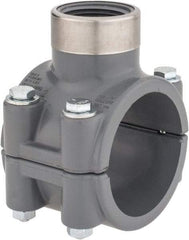 Value Collection - 2 x 1" CPVC Plastic Pipe Clamp On Saddle with Viton O-Ring - Schedule 80, Pipe O.D. x SR Fipt End Connections - Benchmark Tooling