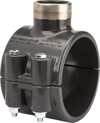 Value Collection - 3 x 1" PVC Plastic Pipe Clamp On Saddle with Viton O-Ring - Schedule 80, Pipe O.D. x SR Fipt End Connections - Benchmark Tooling