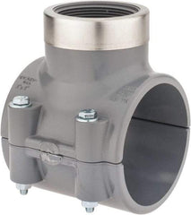 Value Collection - 3 x 2" CPVC Plastic Pipe Clamp On Saddle with Viton O-Ring - Schedule 80, Pipe O.D. x SR Fipt End Connections - Benchmark Tooling