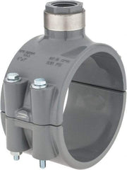 Value Collection - 4 x 3/4" CPVC Plastic Pipe Clamp On Saddle with Viton O-Ring - Schedule 80, Pipe O.D. x SR Fipt End Connections - Benchmark Tooling