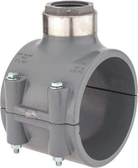 Value Collection - 4 x 1-1/4" CPVC Plastic Pipe Clamp On Saddle with Viton O-Ring - Schedule 80, Pipe O.D. x SR Fipt End Connections - Benchmark Tooling