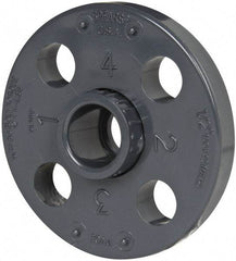 Value Collection - 1/2" Pipe, 3-1/2" OD, PVC Socket Pipe Flange - Schedule 80, Gray - Benchmark Tooling