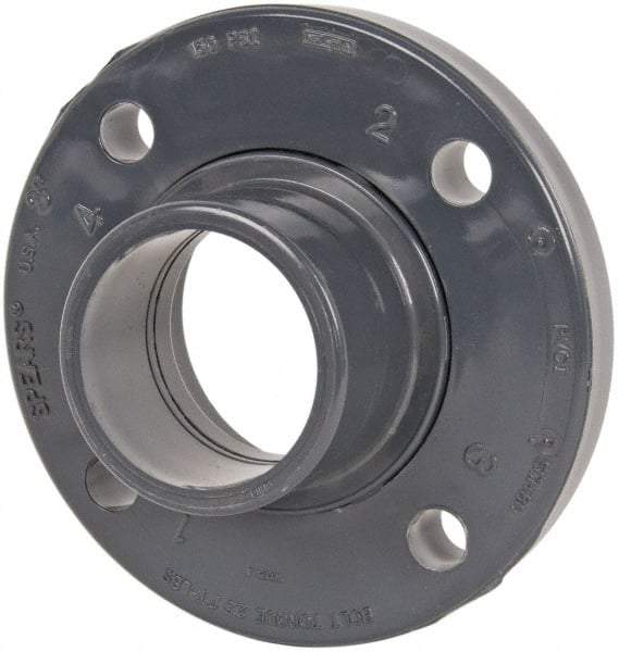 Value Collection - 3" Pipe, 7-1/2" OD, PVC Spigot Pipe Flange - Schedule 80, Gray - Benchmark Tooling
