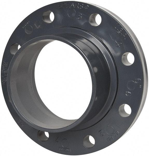 Value Collection - 6" Pipe, 11" OD, PVC Spigot Pipe Flange - Schedule 80, Gray - Benchmark Tooling