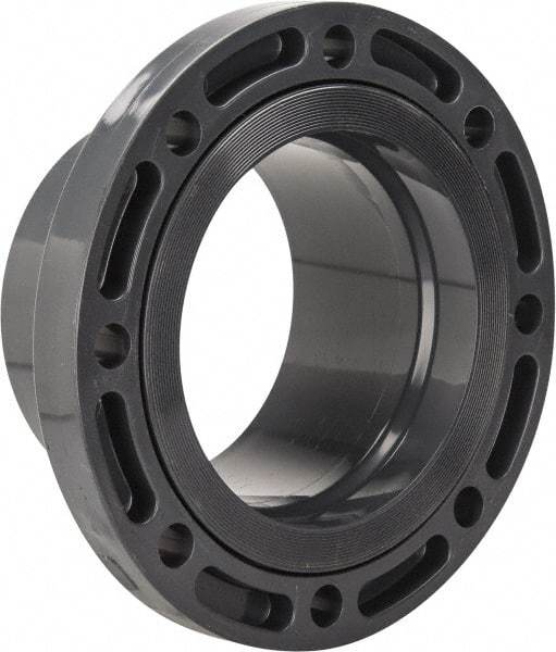 Value Collection - 8" Pipe, 13-1/2" OD, PVC Spigot Pipe Flange - Schedule 80, Gray - Benchmark Tooling