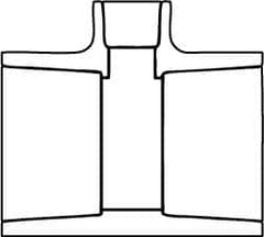 Value Collection - 8 x 8 x 6" PVC Plastic Pipe Reducing Tee - Schedule 40, All Slip End Connections - Benchmark Tooling