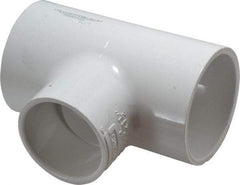 Value Collection - 2 x 2 x 1-1/2" PVC Plastic Pipe Reducing Tee - Schedule 40, All Slip End Connections - Benchmark Tooling