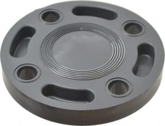 Value Collection - 1-1/2" Pipe, 5" OD, PVC Blind Pipe Flange - Schedule 80, Gray - Benchmark Tooling