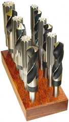 Made in USA - 5/8 to 1", High Speed Steel Reduced Shank Drill Bit Set - Benchmark Tooling