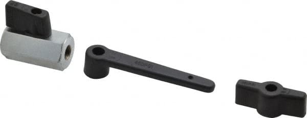 Midwest Control - 1/8" Pipe, Full Port, Brass Miniature Ball Valve - 1 Piece, Inline - Two Way Flow, FNPT x FNPT Ends, Wedge Handle, 450 WOG - Benchmark Tooling