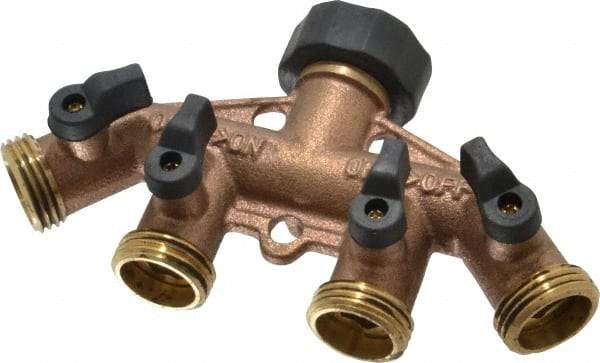 Midwest Control - 3/4 NH Garden Hose Coupler - Brass, Female Swivel Nut to Male Hose Connector - Benchmark Tooling