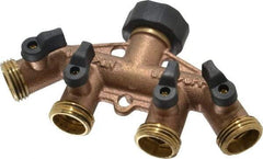 Midwest Control - 3/4 NH Garden Hose Coupler - Brass, Female Swivel Nut to Male Hose Connector - Benchmark Tooling