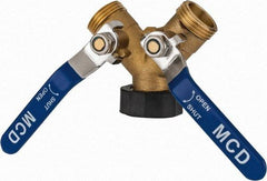 Midwest Control - 3/4 NH Garden Hose Coupler - Brass, Female Swivel Nut to Male Hose Connector - Benchmark Tooling