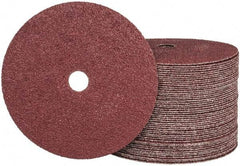 Camel Grinding Wheels - 7" Diam 7/8" Hole 24 Grit Fiber Disc - Very Coarse Grade, Aluminum Oxide, 8,600 Max RPM - Benchmark Tooling