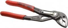 Knipex - 6" OAL, 1-1/4" Max Capacity, 0.7" Jaw Length, 11 Position Adjustable Tongue & Groove Pliers - Self-Gripping V-Jaws, Standard Head, Nonslip Plastic Handles - Benchmark Tooling