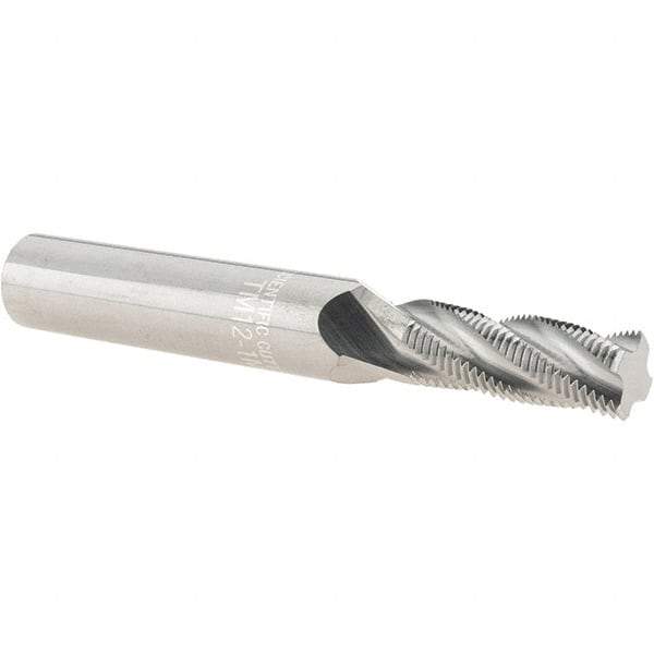 Scientific Cutting Tools - M12x1.00 Metric Fine, 0.4" Cutting Diam, 4 Flute, Solid Carbide Helical Flute Thread Mill - Internal/External Thread, 1.079" LOC, 3-1/2" OAL, 1/2" Shank Diam - Benchmark Tooling