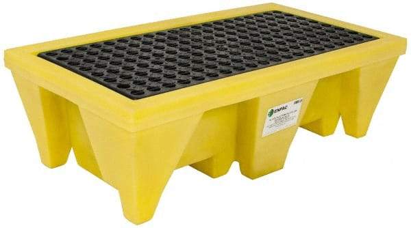 Enpac - 58 Gal Sump, 2,000 Lb Capacity, 2 Drum, Plastic Spill Deck or Pallet - 53-1/2" Long x 29" Wide x 17" High - Benchmark Tooling