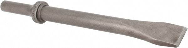 Made in USA - 3/4" Head Width, 6-1/2" OAL, 5/8" Shank Diam, Flat Chisel - Round Drive, Round Shank, Alloy Steel - Benchmark Tooling